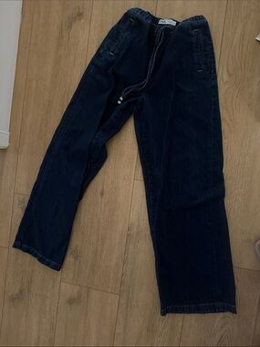 Zara Men Dark Indigo Relaxed Denim Pants